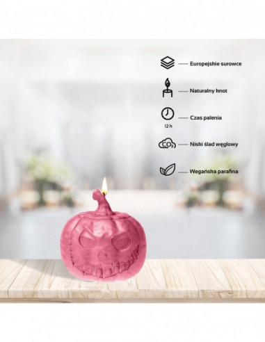 Świeca Halloween Dynia - Pumpkin Pink