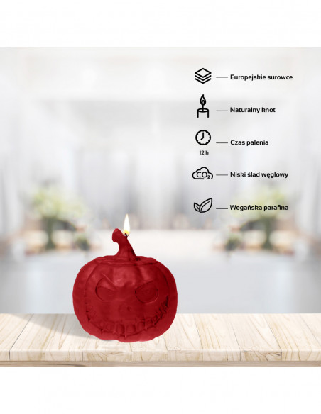 Świeca Halloween Dynia - Pumpkin Red