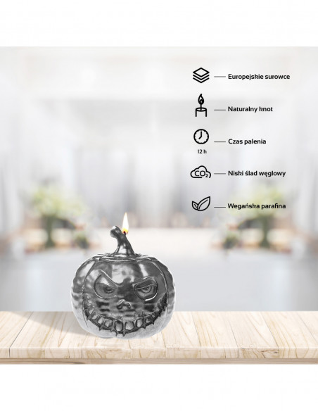 Świeca Halloween Dynia - Pumpkin Steel