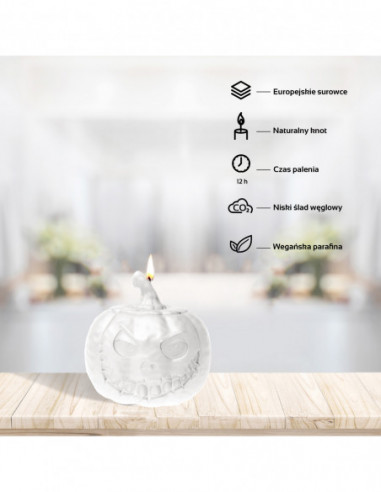 Świeca Halloween Dynia - Pumpkin White