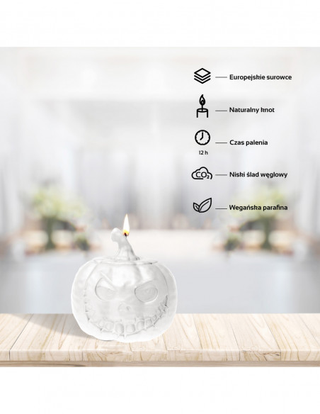 Świeca Halloween Dynia - Pumpkin White