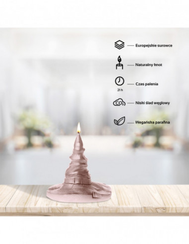 Świeca Halloween Hat Rose Gold