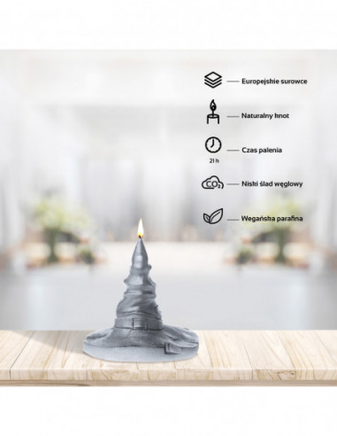 Świeca Halloween Hat Silver