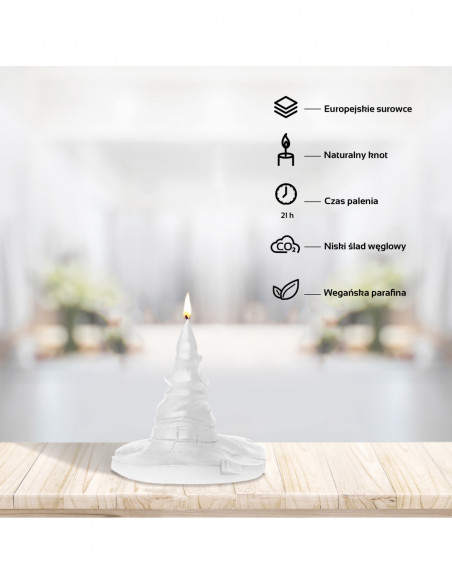 Świeca Halloween Hat White