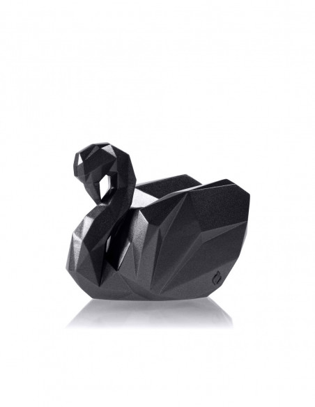 Świecznik Swan Low-Poly Black Metallic Poli