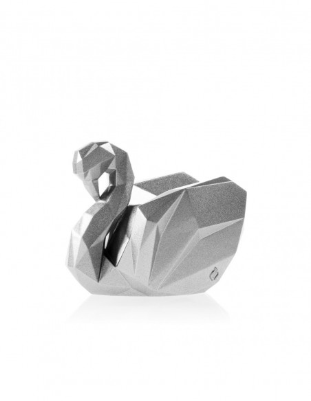 Świecznik Swan Low-Poly Silver Poli