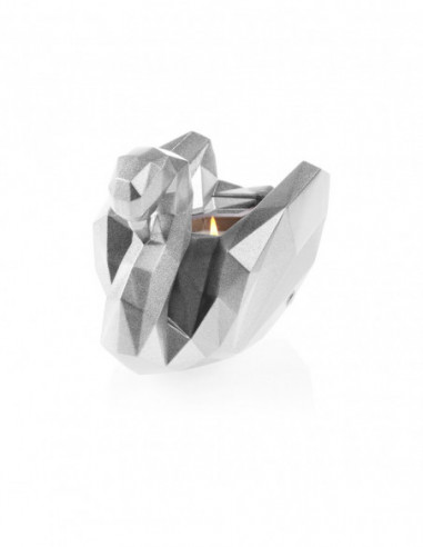 Świecznik Swan Low-Poly Silver Poli