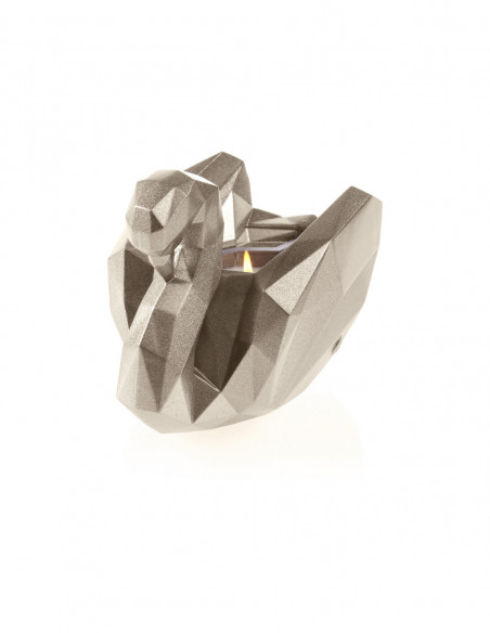 Świecznik Swan Low-Poly Brass Poli