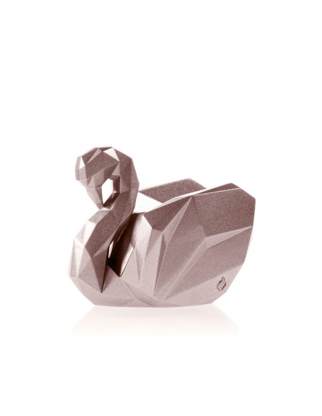 Świecznik Swan Low-Poly Rose Gold Poli