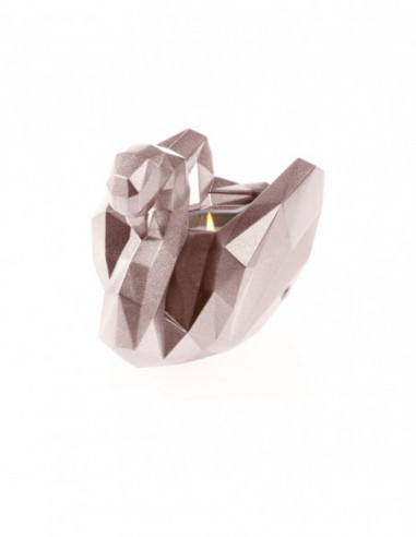 Świecznik Swan Low-Poly Rose Gold Poli