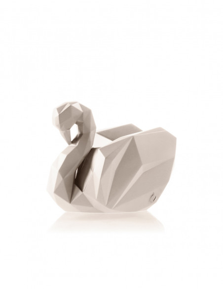 Świecznik Swan Low-Poly Light Beige Poli