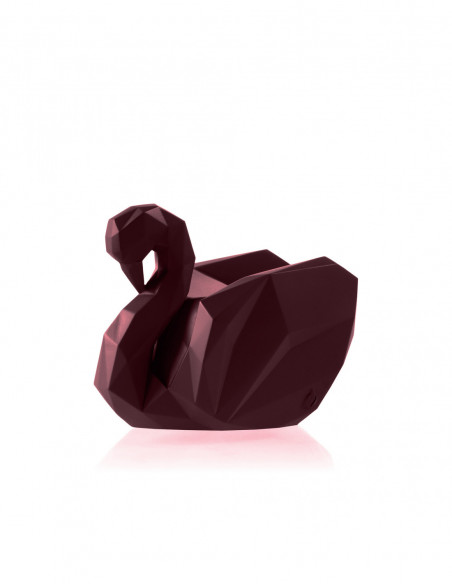 Świecznik Swan Low-Poly Maroon Poli