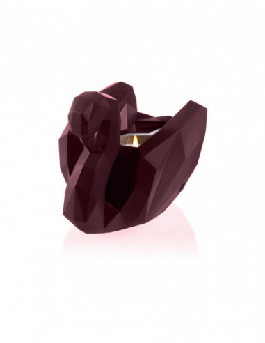 Świecznik Swan Low-Poly Maroon Poli