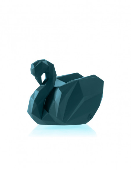 Świecznik Swan Low-Poly Dark Turquoise Poli