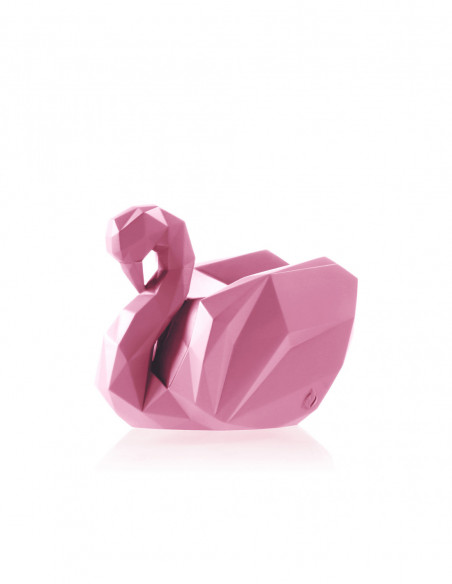 Świecznik Swan Low-Poly Candy Pink Poli