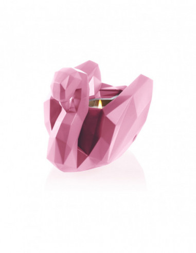 Świecznik Swan Low-Poly Candy Pink Poli