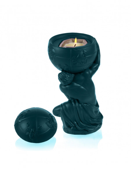 Świecznik Atlas Dark Turquoise Poli