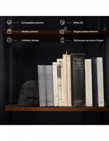 Podpórka do książek Skull Low-Poly...