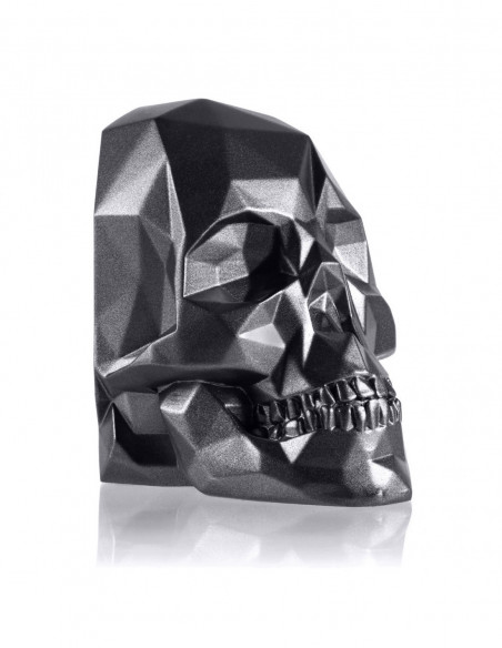 Podpórka do książek Skull Low-Poly Black Metallic Poli
