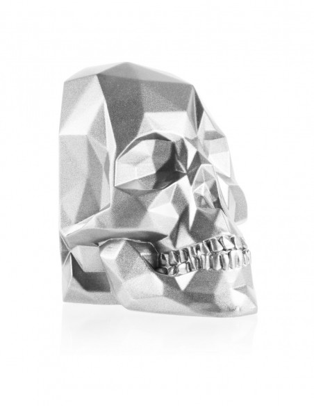 Podpórka do książek Skull Low-Poly Silver Poli
