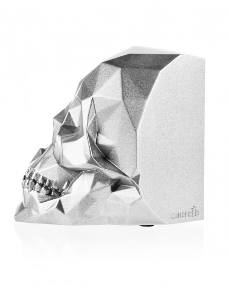 Podpórka do książek Skull Low-Poly Silver Poli