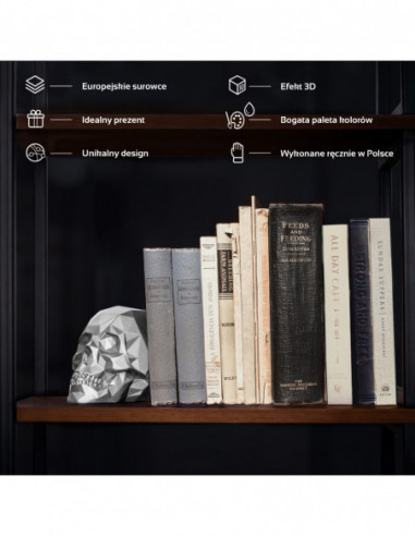 Podpórka do książek Skull Low-Poly...