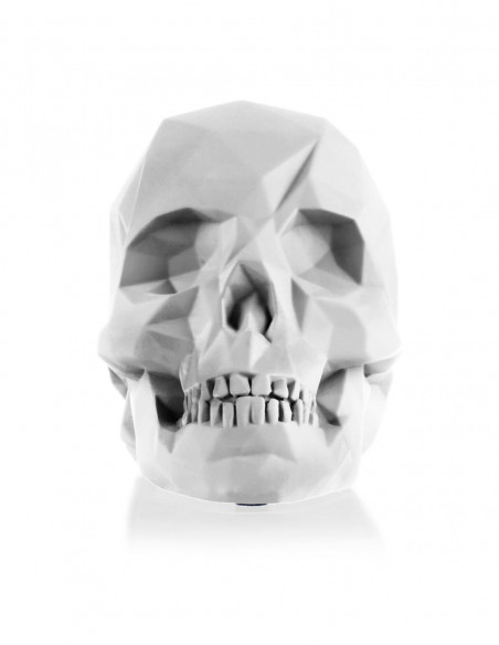 Podpórka do książek Skull Low-Poly White Poli