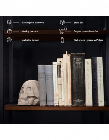 Podpórka do książek Skull Low-Poly...