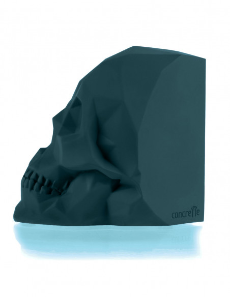 Podpórka do książek Skull Low-Poly Dark Turquoise Poli