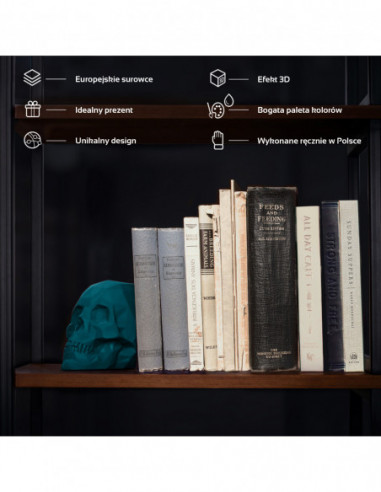 Podpórka do książek Skull Low-Poly...