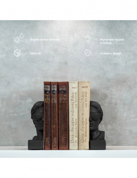 Podpórka do książek Ha Ha Hermes Black Matt Poli