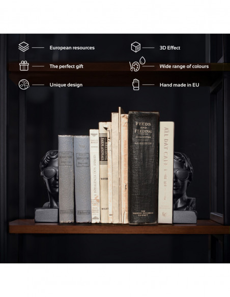 Podpórka do książek Ha Ha Hermes Black Metallic Poli