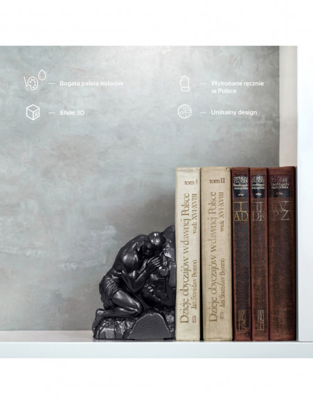 Podpórka do książek Sisyphus  Black Metallic Poli