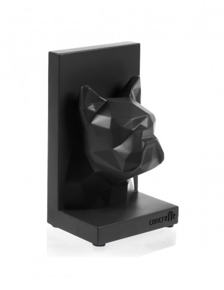 Podpórka do książek Bulldog Low-Poly Black Matt Poli