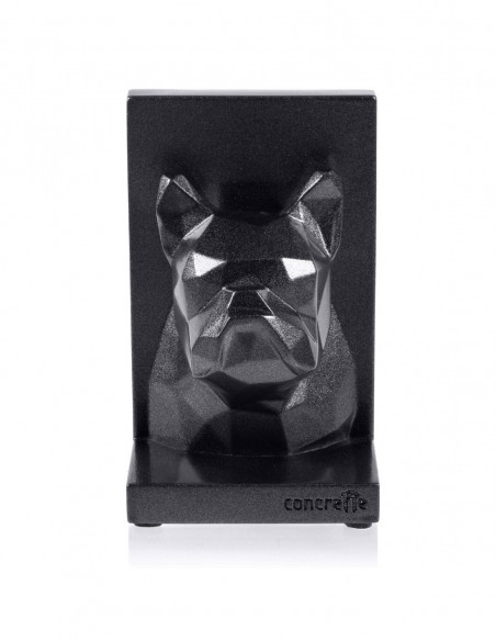 Podpórka do książek Bulldog Low-Poly Black Metallic Poli