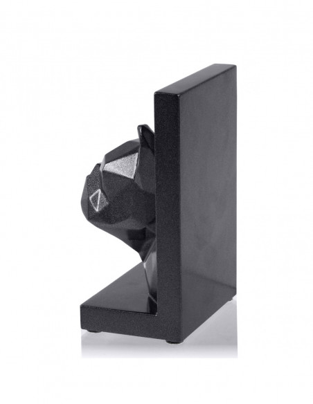 Podpórka do książek Bulldog Low-Poly Black Metallic Poli