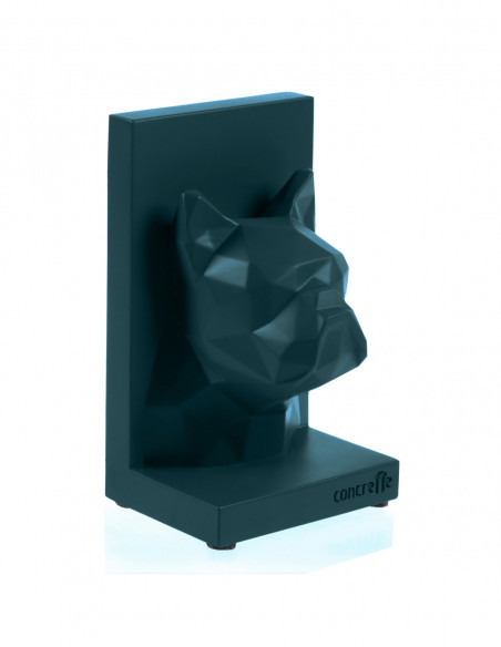 Podpórka do książek Bulldog Low-Poly Dark Turquoise Poli