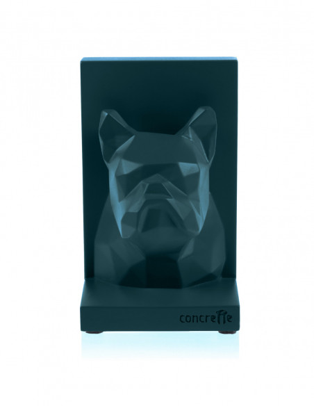 Podpórka do książek Bulldog Low-Poly Dark Turquoise Poli
