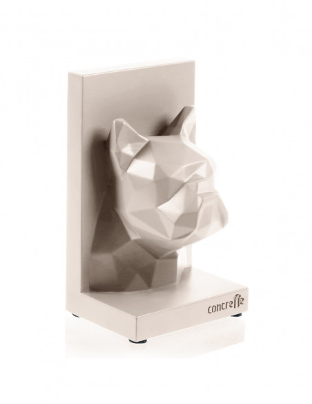 Podpórka do książek Bulldog Low-Poly Light Beige Poli