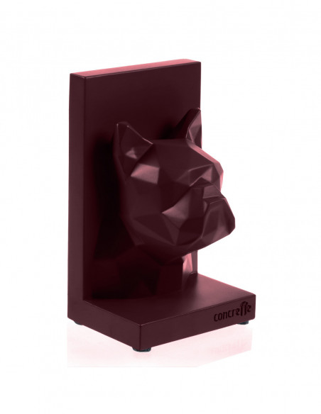 Podpórka do książek Bulldog Low-Poly Maroon Poli