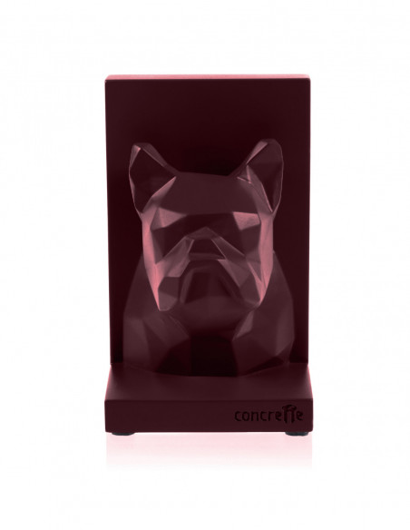 Podpórka do książek Bulldog Low-Poly Maroon Poli