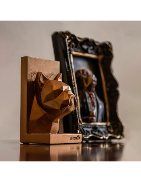 Podpórka do książek Bulldog Low-Poly Maroon Poli