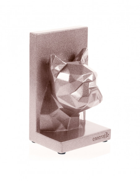 Podpórka do książek Bulldog Low-Poly Rose Gold Poli