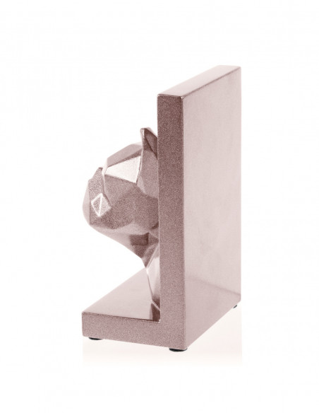Podpórka do książek Bulldog Low-Poly Rose Gold Poli