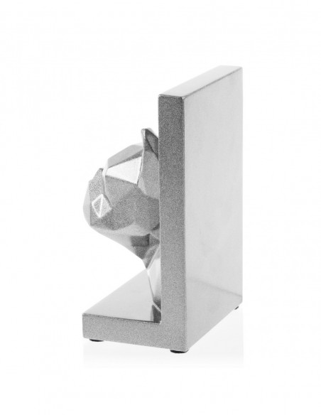 Podpórka do książek Bulldog Low-Poly Silver Poli