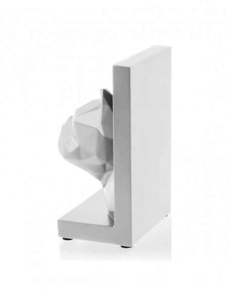 Podpórka do książek Bulldog Low-Poly White Poli