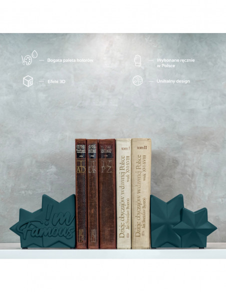 Podpórka do książek I'm Famous Dark Turquoise Poli