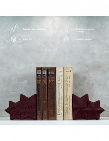 Podpórka do książek I'm Famous Maroon...