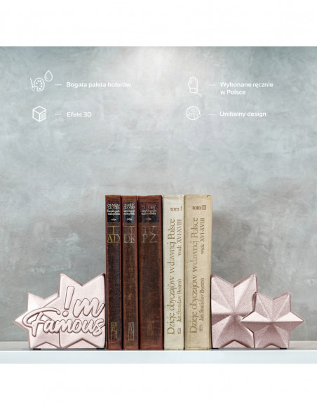 Podpórka do książek I'm Famous Rose Gold Poli