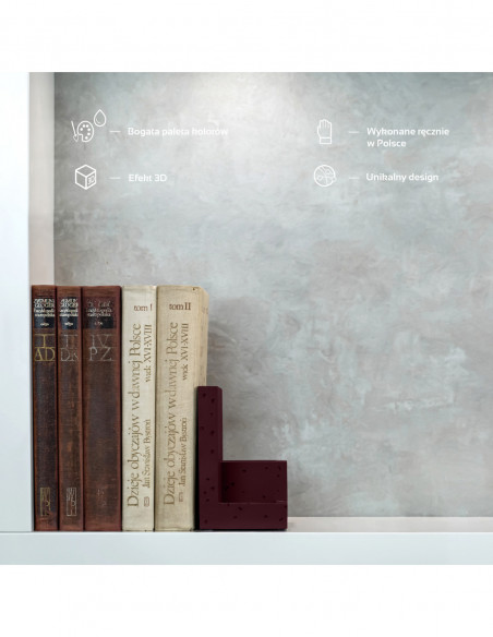 Podpórka do książek Loft Maroon Poli